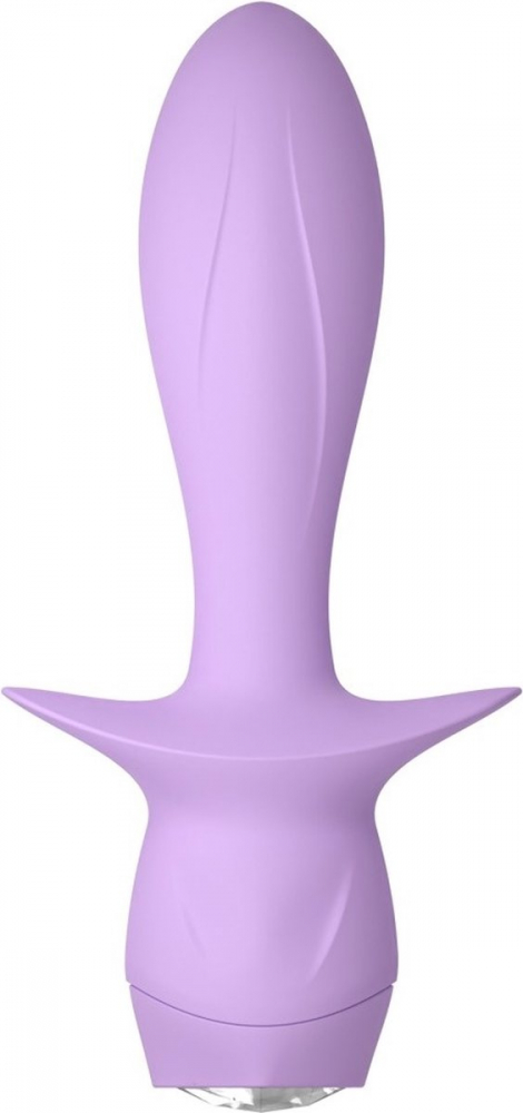 Пробка с вибрацией "Cuties" с кристаллом, фиолетовая 